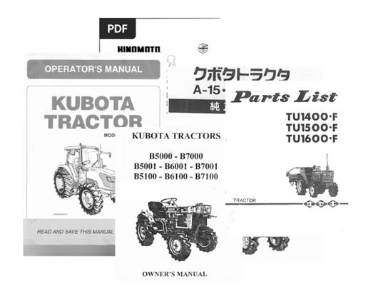 MANUALES INSTRUCCIONES Y DESPICECES KUBOTA